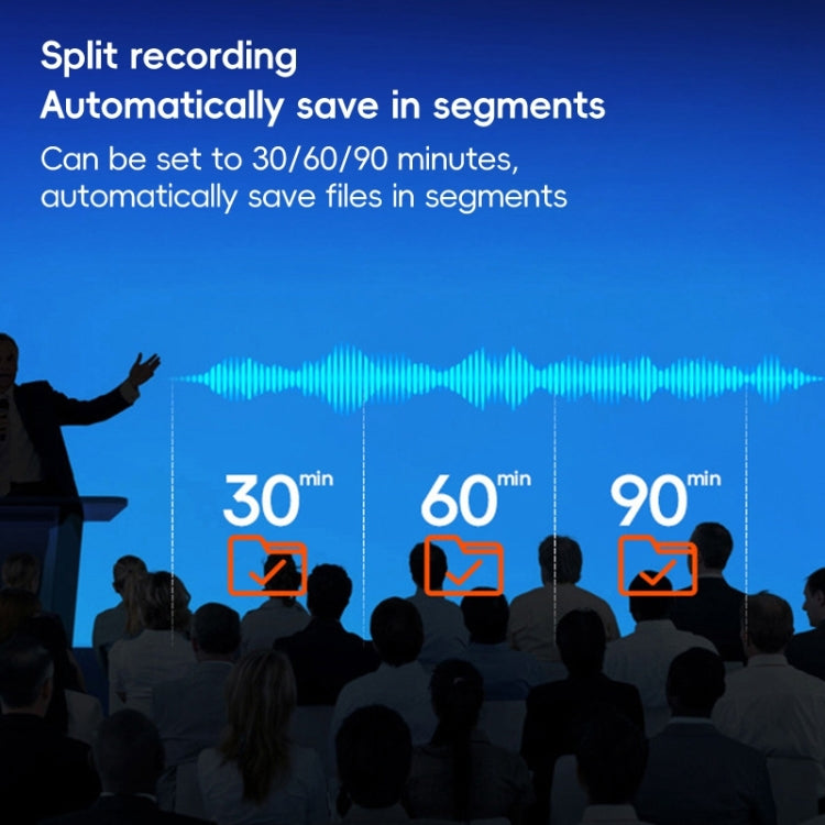 S7 HD Color Screen Smart Noise Reduction Voice Recorder - Black