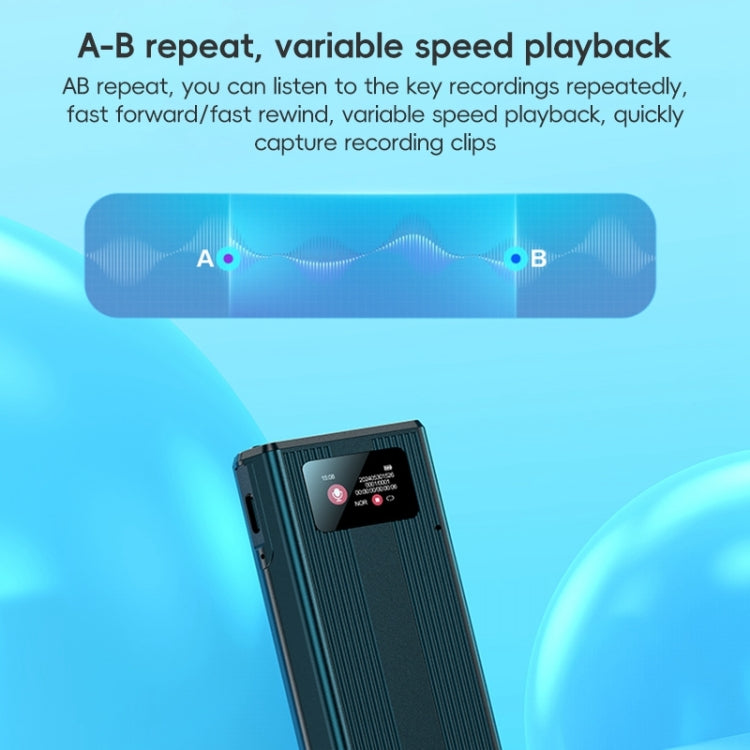 ZD42B Magnetic Sound Control Smart Noise Reduction Voice Recorder, Memory:32GB - Black