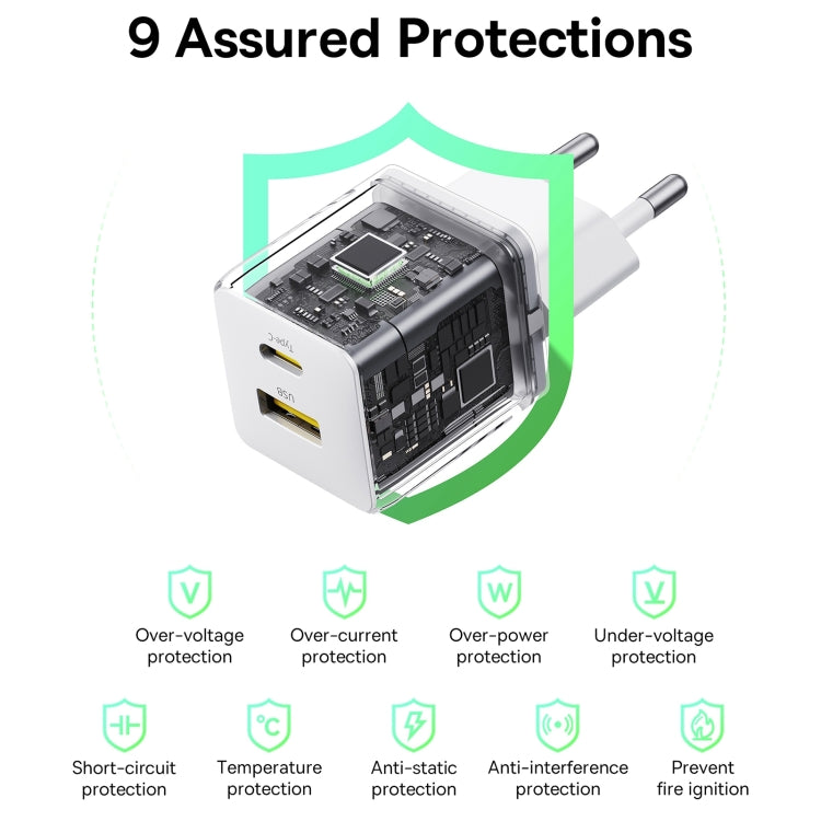 Baseus PD30W USB, USB-C / Type-C Fast Charger, Plug Type:EU Plug
