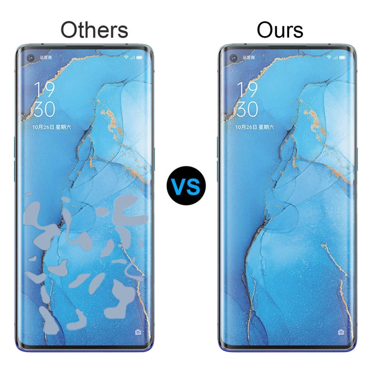 For OPPO Reno3 Pro 50 PCS 3D Curved Silk-screen PET Full Coverage Protective Film(Transparent)