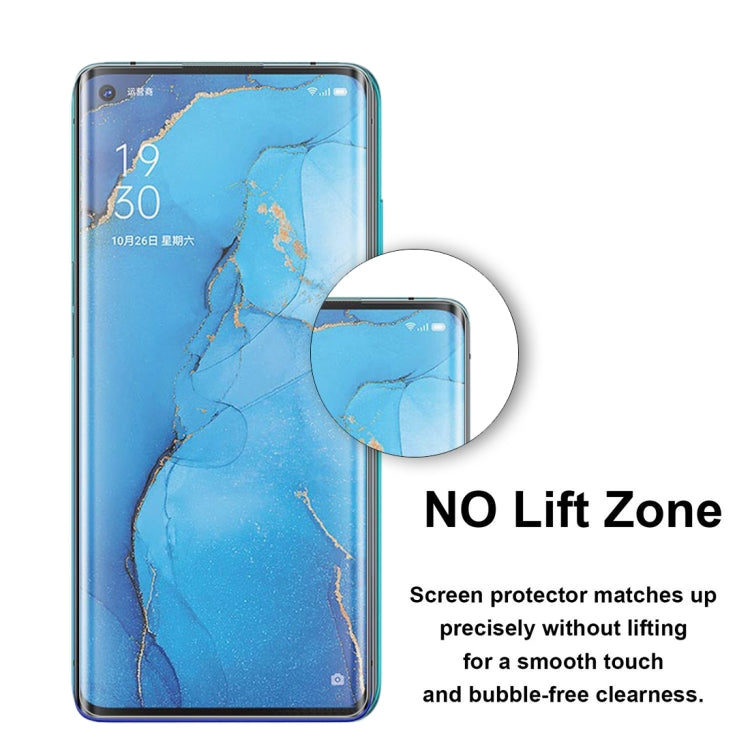 For OPPO Reno3 Pro 50 PCS 3D Curved Silk-screen PET Full Coverage Protective Film(Transparent)