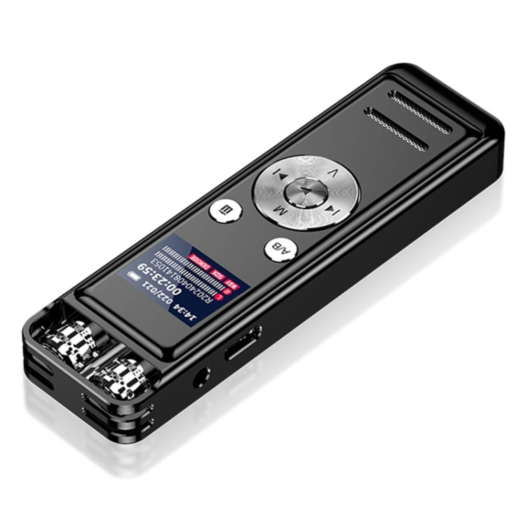 ZD43B Omnidirectional Dual Mic Smart Noise Reduction Voice Recorder, Memory:32GB - Black