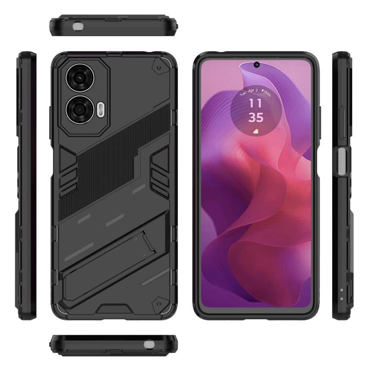 For Motorola Moto G24 4G Punk Armor 2 in 1 PC + TPU Phone Case with Holder