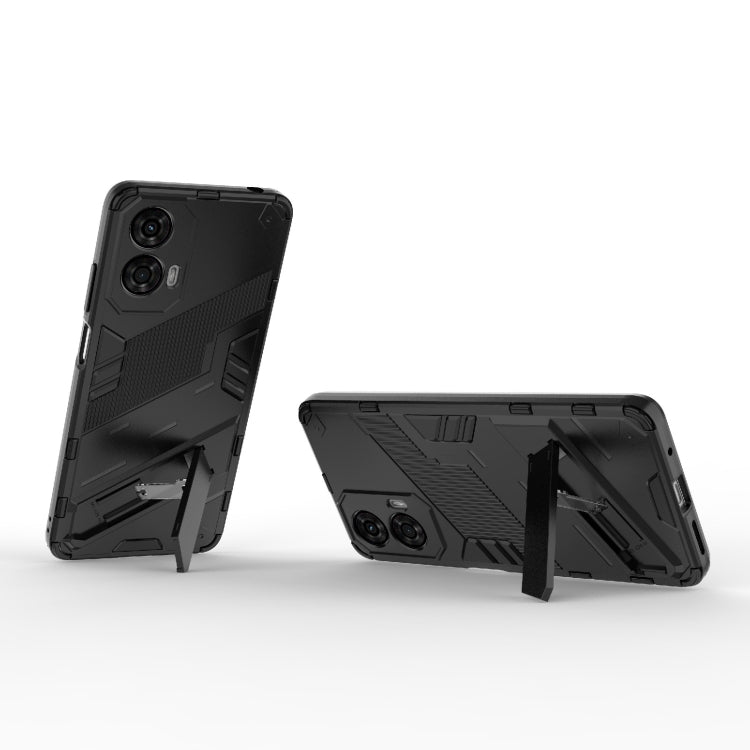 For Motorola Moto G24 4G Punk Armor 2 in 1 PC + TPU Phone Case with Holder