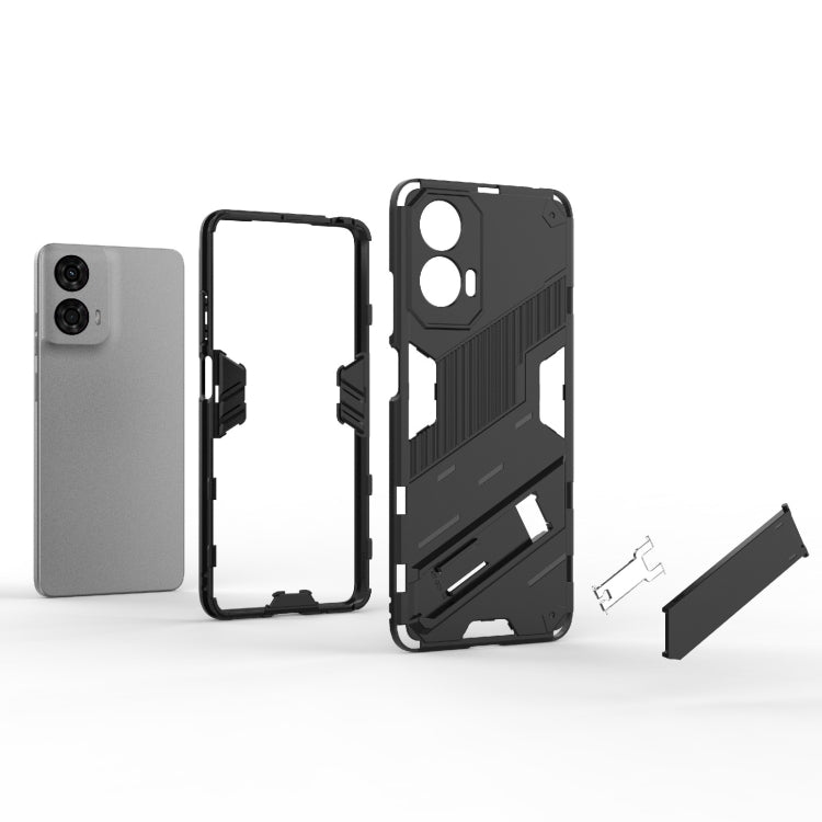 For Motorola Moto G24 4G Punk Armor 2 in 1 PC + TPU Phone Case with Holder