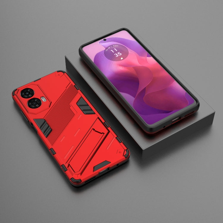 For Motorola Moto G24 4G Punk Armor 2 in 1 PC + TPU Phone Case with Holder