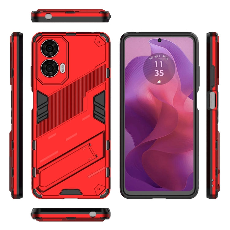 For Motorola Moto G24 4G Punk Armor 2 in 1 PC + TPU Phone Case with Holder