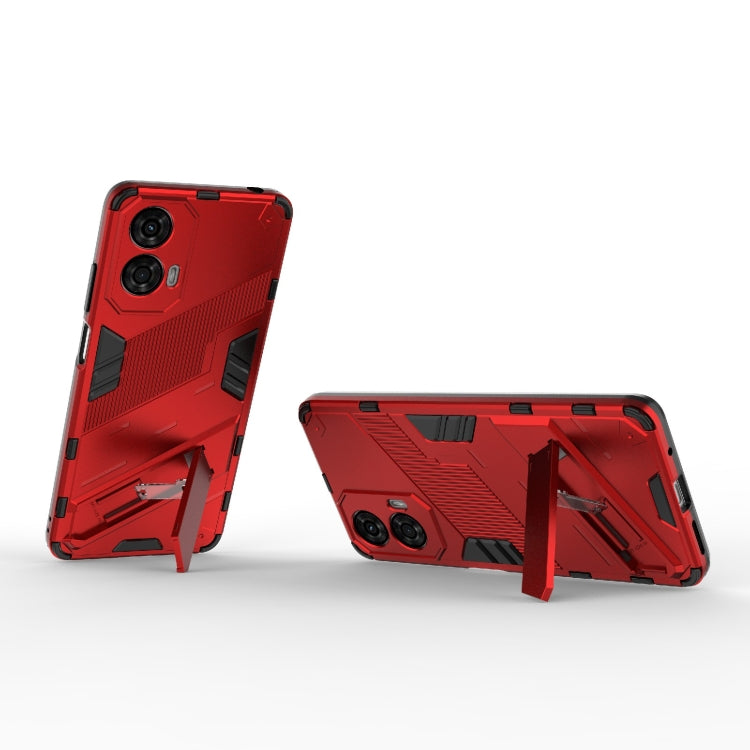 For Motorola Moto G24 4G Punk Armor 2 in 1 PC + TPU Phone Case with Holder