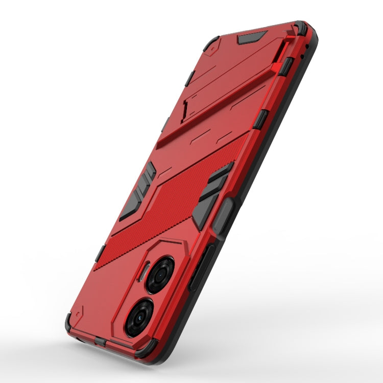 For Motorola Moto G24 4G Punk Armor 2 in 1 PC + TPU Phone Case with Holder