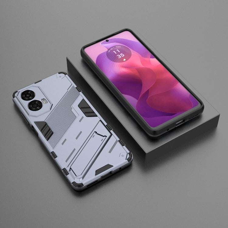 For Motorola Moto G24 4G Punk Armor 2 in 1 PC + TPU Phone Case with Holder