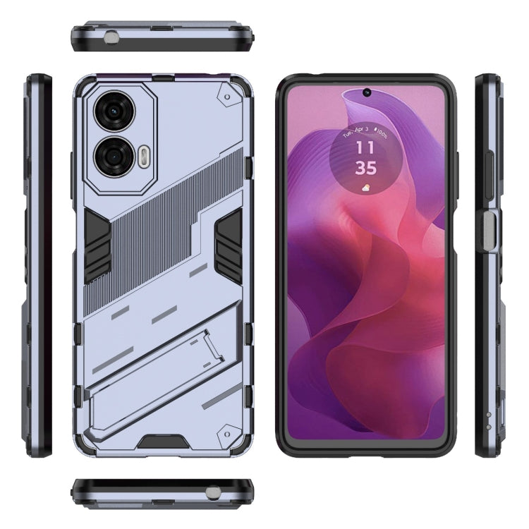 For Motorola Moto G24 4G Punk Armor 2 in 1 PC + TPU Phone Case with Holder