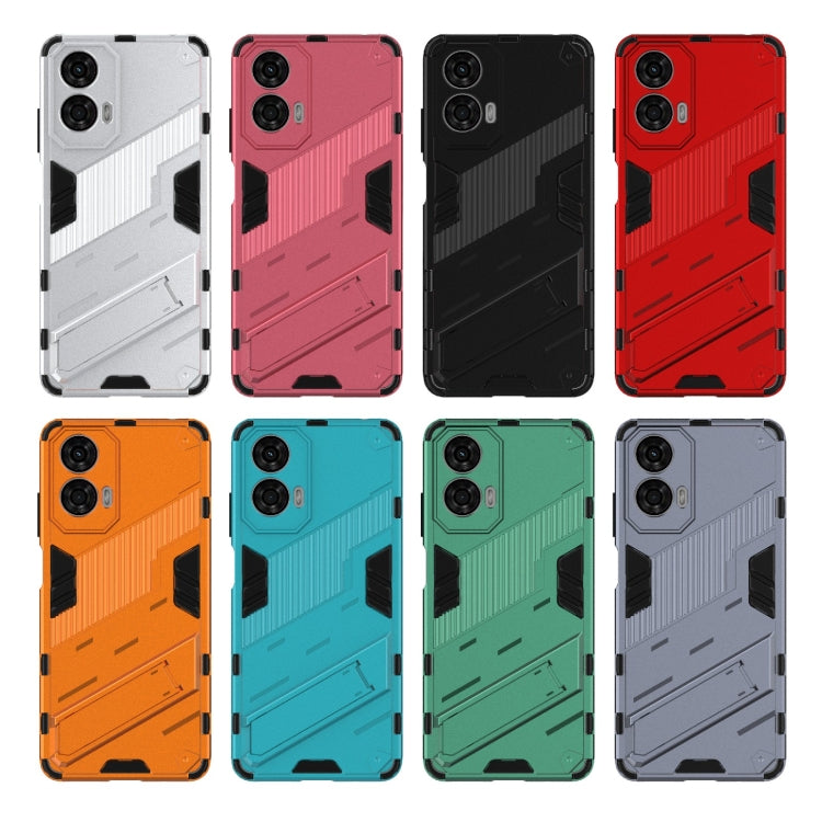 For Motorola Moto G24 4G Punk Armor 2 in 1 PC + TPU Phone Case with Holder