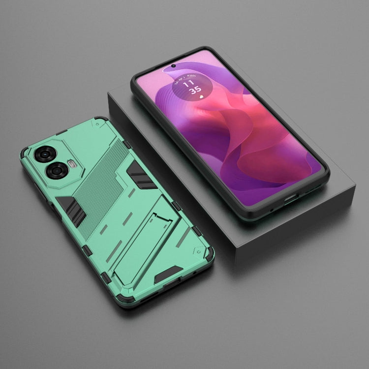 For Motorola Moto G24 4G Punk Armor 2 in 1 PC + TPU Phone Case with Holder