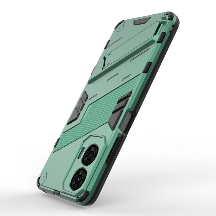 For Motorola Moto G24 4G Punk Armor 2 in 1 PC + TPU Phone Case with Holder