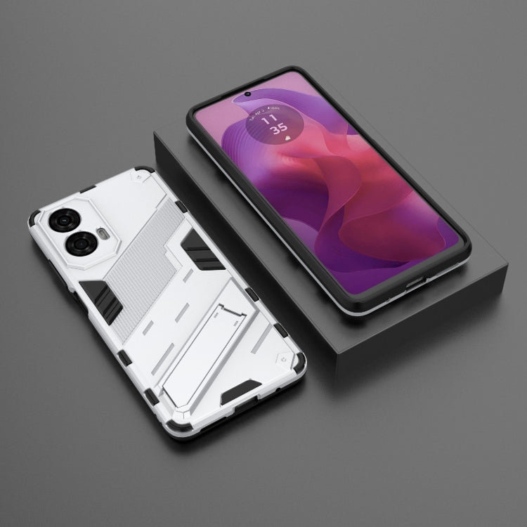 For Motorola Moto G24 4G Punk Armor 2 in 1 PC + TPU Phone Case with Holder