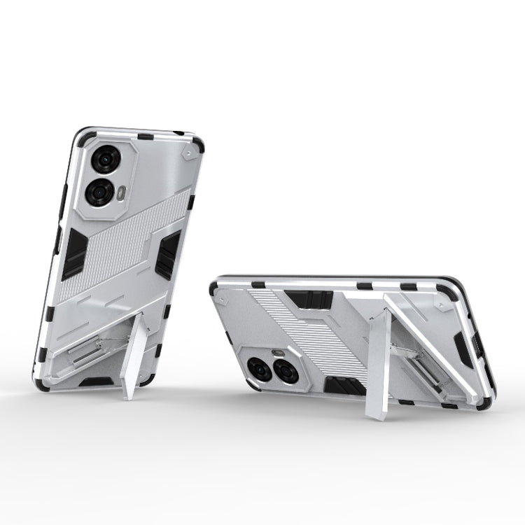For Motorola Moto G24 4G Punk Armor 2 in 1 PC + TPU Phone Case with Holder