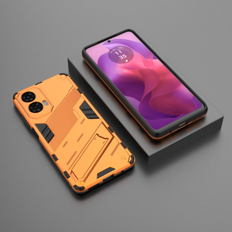 For Motorola Moto G24 4G Punk Armor 2 in 1 PC + TPU Phone Case with Holder