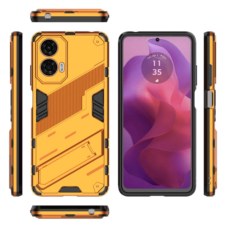 For Motorola Moto G24 4G Punk Armor 2 in 1 PC + TPU Phone Case with Holder