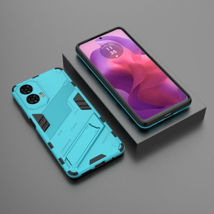 For Motorola Moto G24 4G Punk Armor 2 in 1 PC + TPU Phone Case with Holder