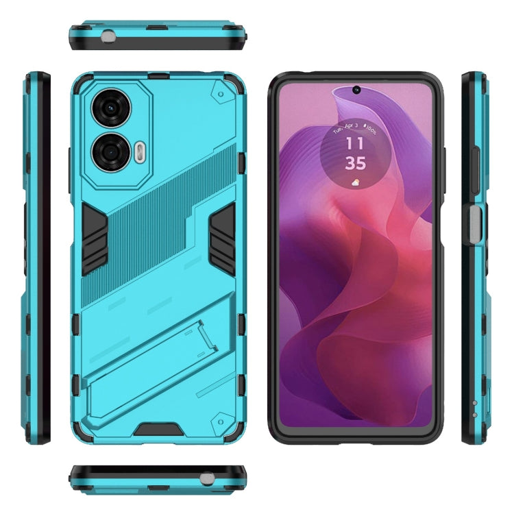 For Motorola Moto G24 4G Punk Armor 2 in 1 PC + TPU Phone Case with Holder