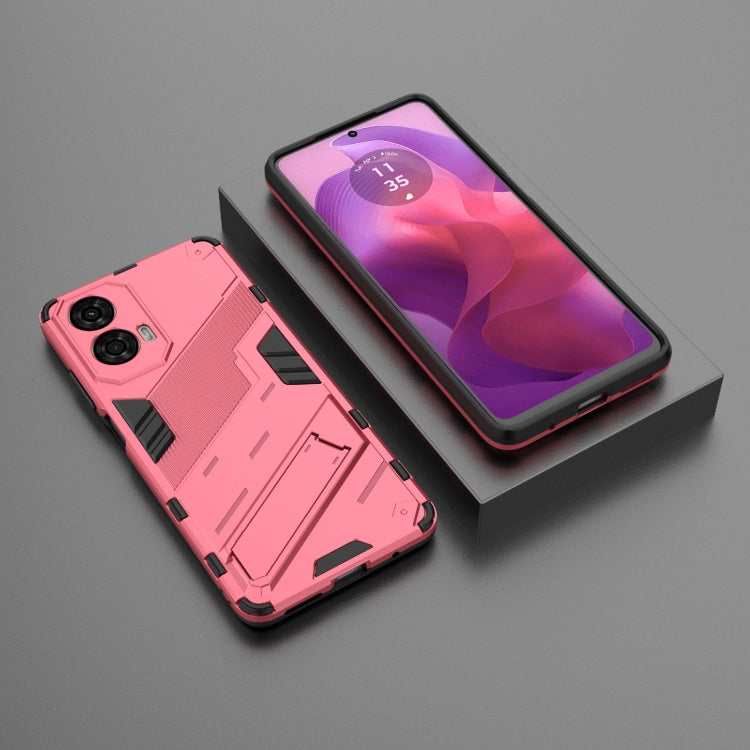 For Motorola Moto G24 4G Punk Armor 2 in 1 PC + TPU Phone Case with Holder