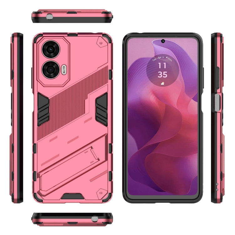 For Motorola Moto G24 4G Punk Armor 2 in 1 PC + TPU Phone Case with Holder