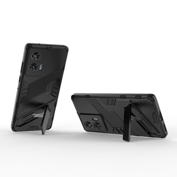 For Motorola Edge 50 Fusion 5G Global Punk Armor 2 in 1 PC + TPU Phone Case with Holder