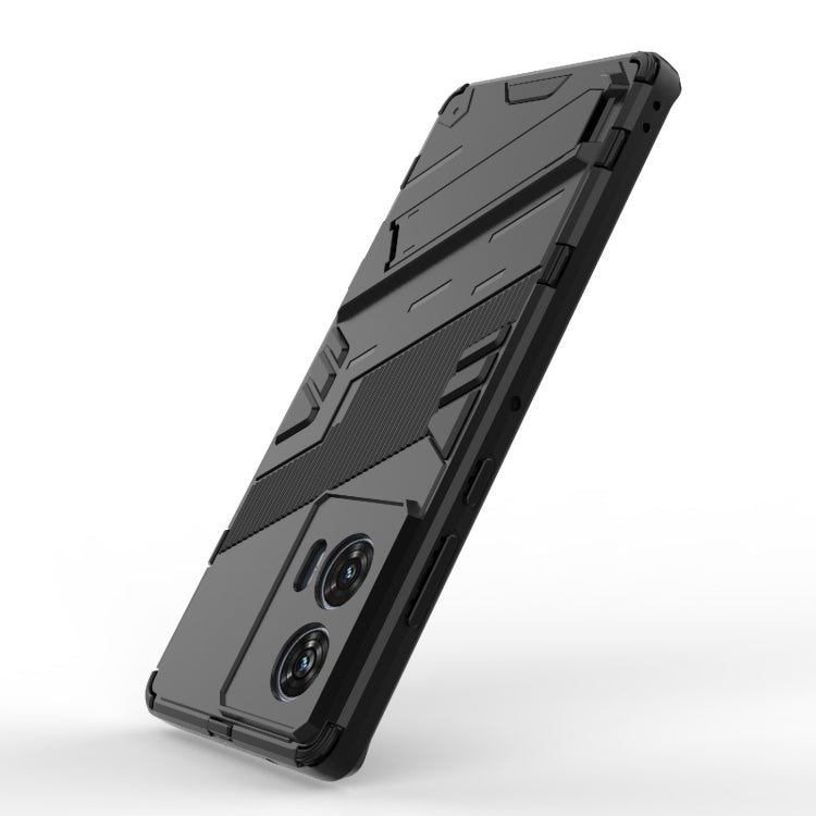 For Motorola Edge 50 Fusion 5G Global Punk Armor 2 in 1 PC + TPU Phone Case with Holder