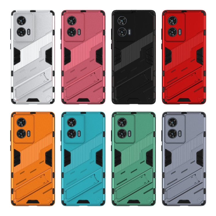 For Motorola Edge 50 Fusion 5G Global Punk Armor 2 in 1 PC + TPU Phone Case with Holder
