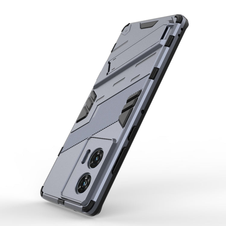 For Motorola Edge 50 Fusion 5G Global Punk Armor 2 in 1 PC + TPU Phone Case with Holder