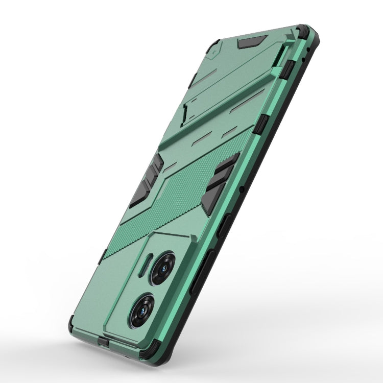 For Motorola Edge 50 Fusion 5G Global Punk Armor 2 in 1 PC + TPU Phone Case with Holder