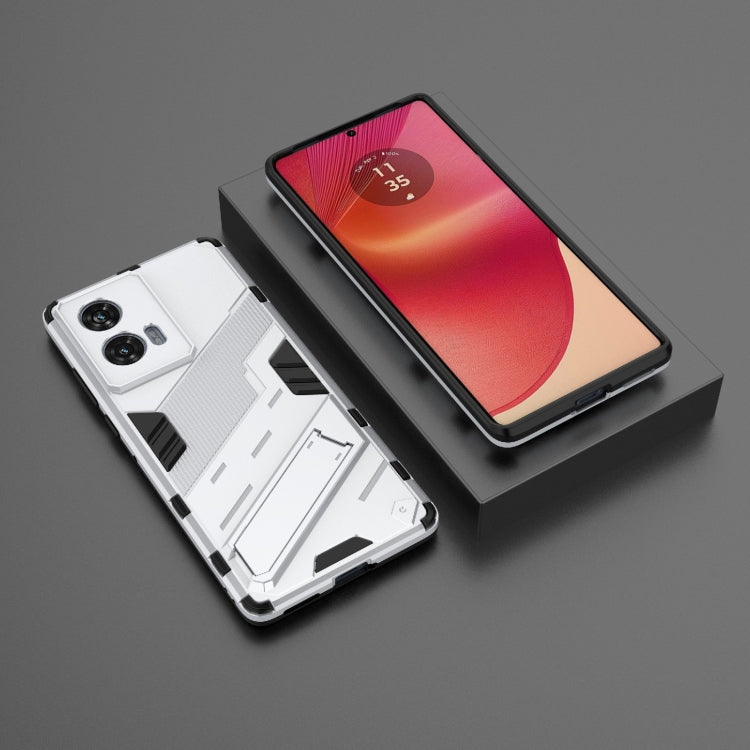 For Motorola Edge 50 Fusion 5G Global Punk Armor 2 in 1 PC + TPU Phone Case with Holder