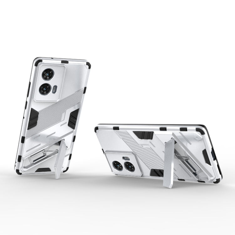 For Motorola Edge 50 Fusion 5G Global Punk Armor 2 in 1 PC + TPU Phone Case with Holder