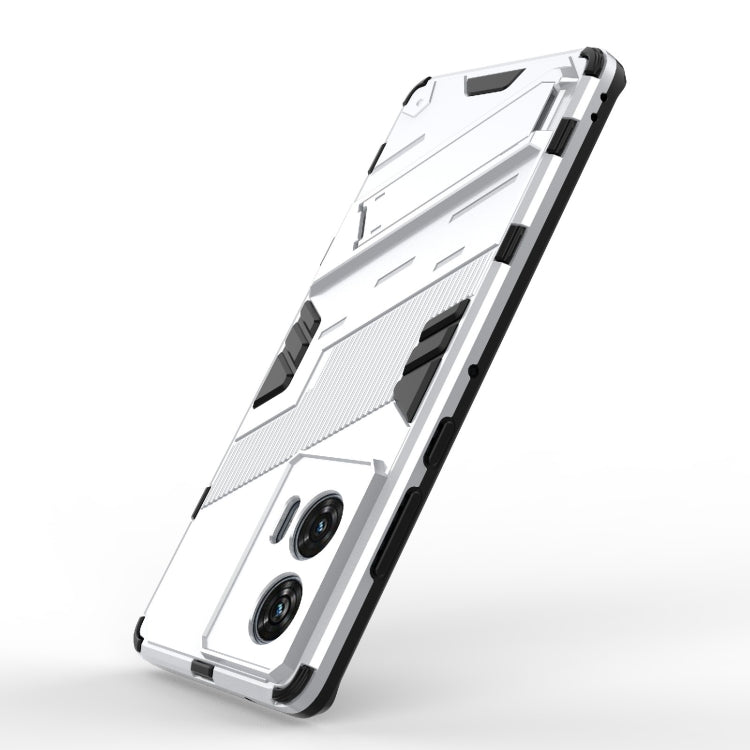For Motorola Edge 50 Fusion 5G Global Punk Armor 2 in 1 PC + TPU Phone Case with Holder