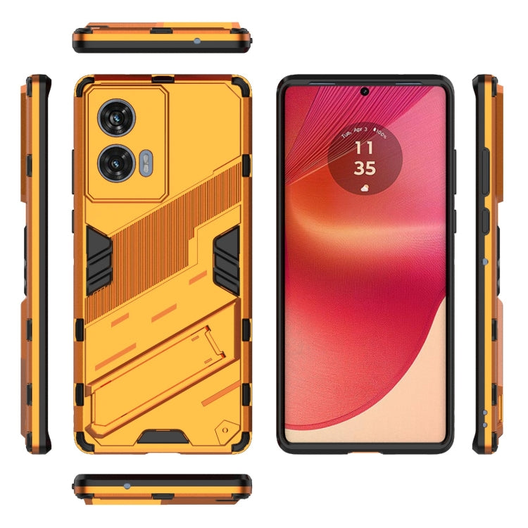 For Motorola Edge 50 Fusion 5G Global Punk Armor 2 in 1 PC + TPU Phone Case with Holder
