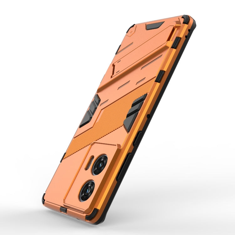 For Motorola Edge 50 Fusion 5G Global Punk Armor 2 in 1 PC + TPU Phone Case with Holder