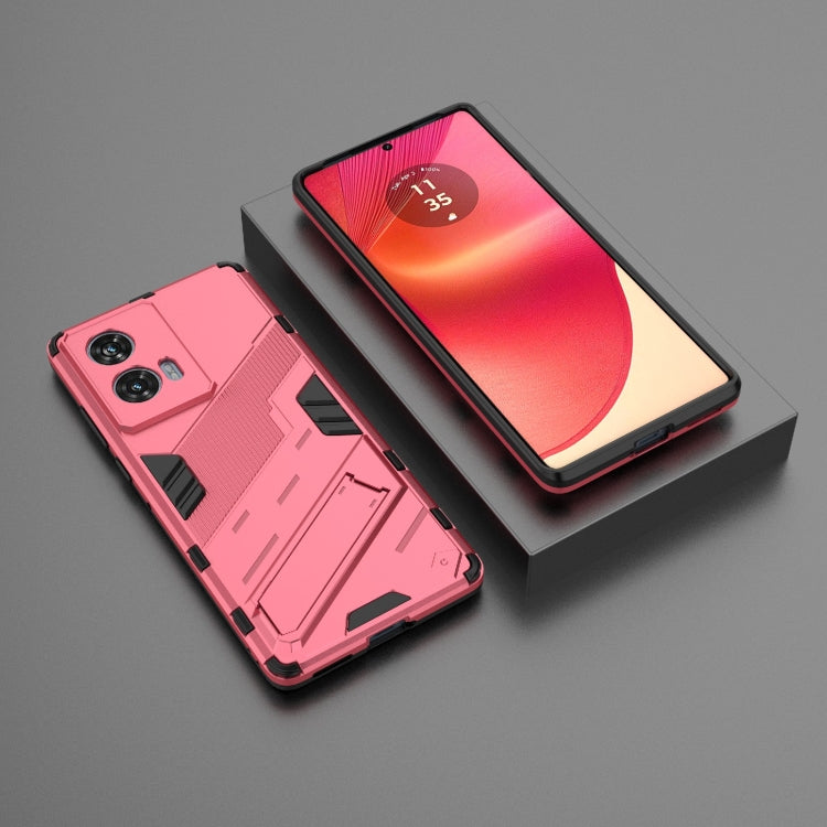 For Motorola Edge 50 Fusion 5G Global Punk Armor 2 in 1 PC + TPU Phone Case with Holder