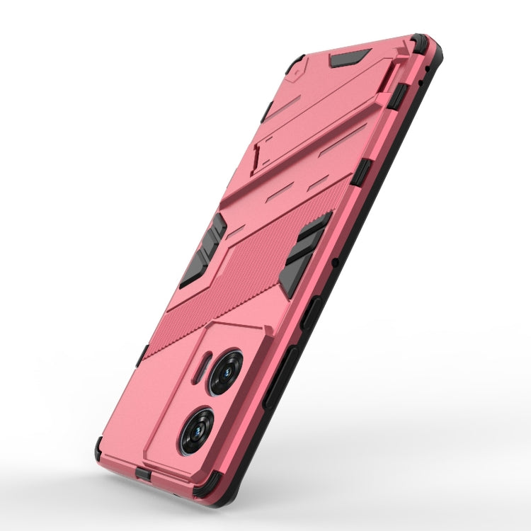 For Motorola Edge 50 Fusion 5G Global Punk Armor 2 in 1 PC + TPU Phone Case with Holder