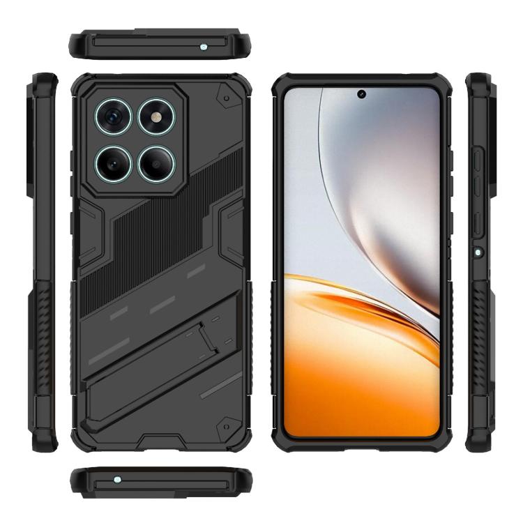 For Motorola Edge 60 Fusion 5G Global Punk Armor 2 in 1 PC + TPU Phone Case with Holder