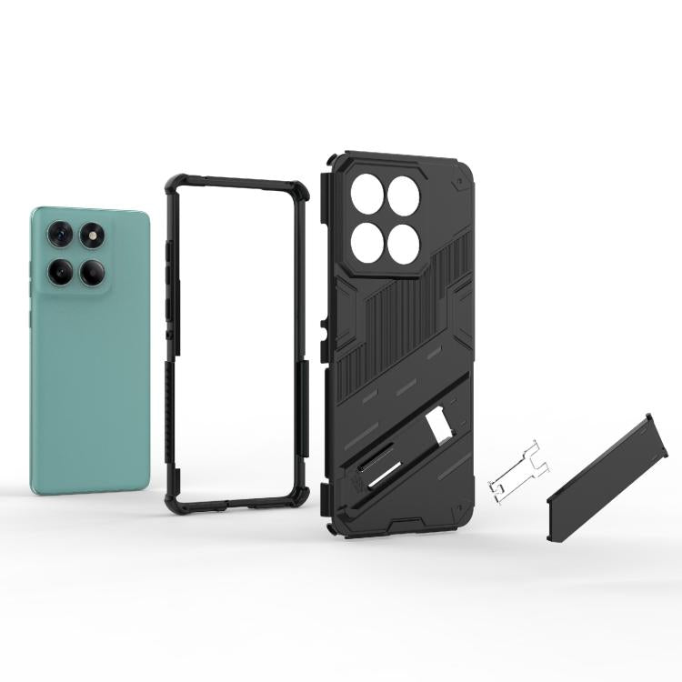 For Motorola Edge 60 Fusion 5G Global Punk Armor 2 in 1 PC + TPU Phone Case with Holder