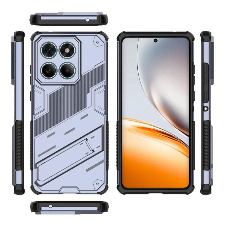 For Motorola Edge 60 Fusion 5G Global Punk Armor 2 in 1 PC + TPU Phone Case with Holder