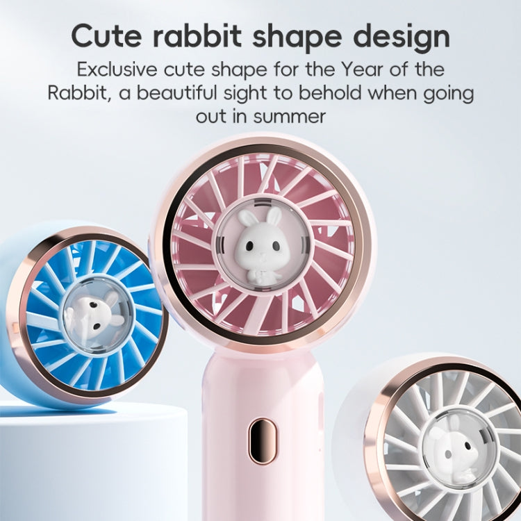 Mini Turbine Handheld Cute Rabbit Electric Fan