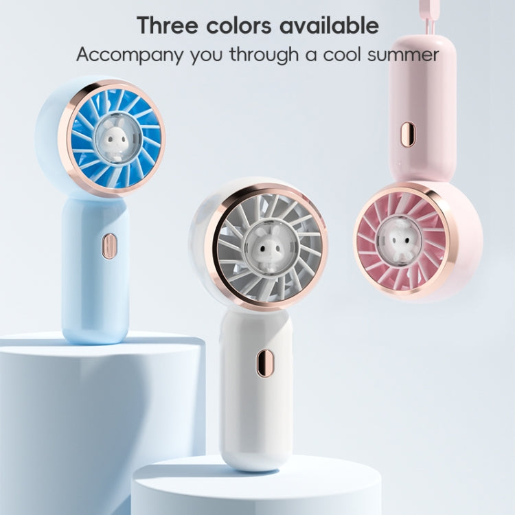 Mini Turbine Handheld Cute Rabbit Electric Fan