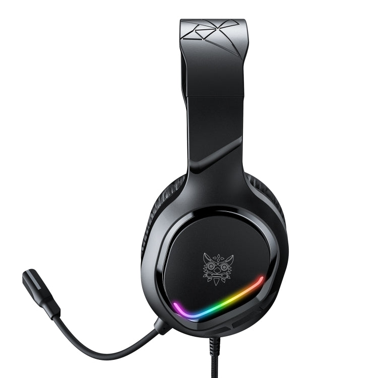 ONIKUMA X31 USB / 3.5mm Wired RGB Light Gaming Headset with Mic, Cable length: 2.2m - Black