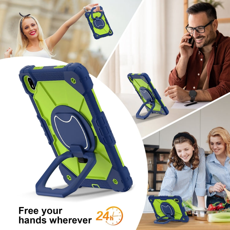 For Huawei Matepad SE 11 2024 Contrast Color Robot Silicone Hybrid PC Tablet Case