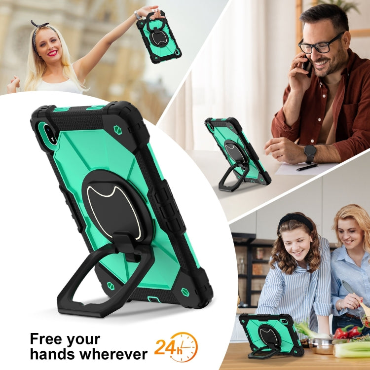 For Huawei Matepad SE 11 2024 Contrast Color Robot Silicone Hybrid PC Tablet Case