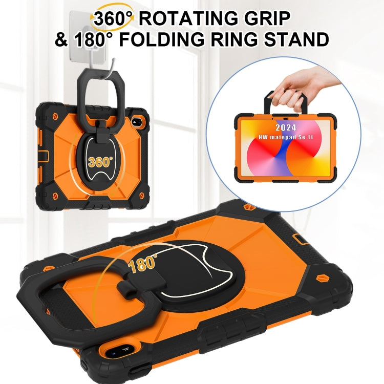For Huawei Matepad SE 11 2024 Contrast Color Robot Silicone Hybrid PC Tablet Case