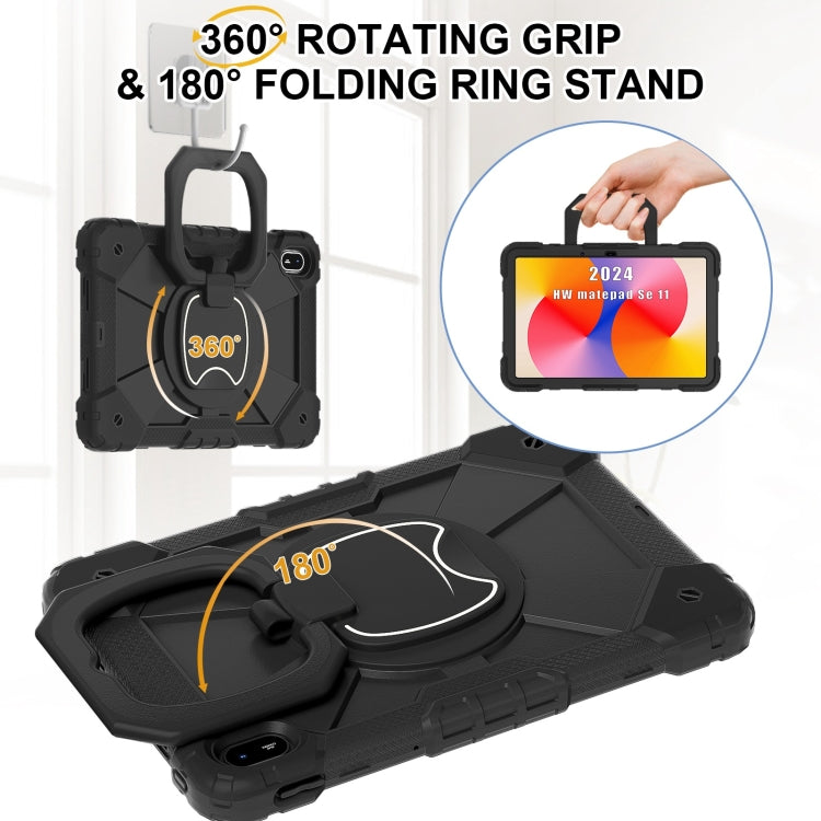 For Huawei Matepad SE 11 2024 Contrast Color Robot Silicone Hybrid PC Tablet Case