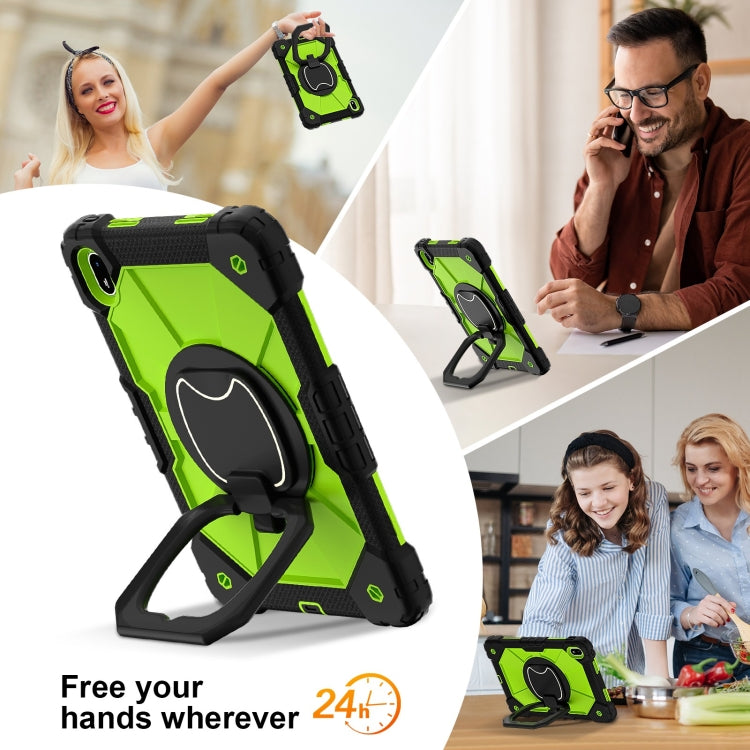 For Huawei Matepad SE 11 2024 Contrast Color Robot Silicone Hybrid PC Tablet Case