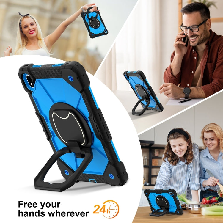 For Huawei Matepad SE 11 2024 Contrast Color Robot Silicone Hybrid PC Tablet Case